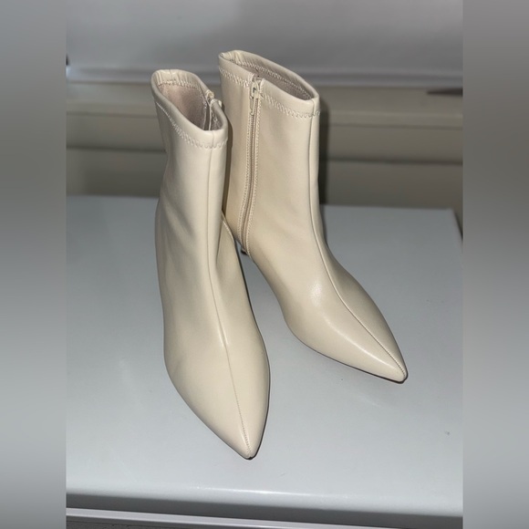 a new day Shoes - a new day Cream Ankle Booties